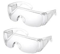 Ezranova Confezione da 2 occhiali protettivi P1S1 I 100% Made in Germany | Occhiali da lavoro infrangibili con rivestimento anti appannamento e UV, leggeri e trasparenti, per portatori di occhiali