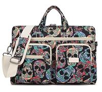 Ezrelia Borsa a tracolla per computer portatile da 15-15,6 pollici, per MacBook Pro 16, HP Lenovo Dell 14 pollici, impermeabile, borsa messenger custodia, Teschio gotico, 15 inch/15.6 inch