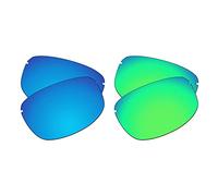 EZReplace Lenti di ricambio compatibili con occhiali da sole Maui Jim Sandy Beach MJ408 (lenti polarizzate) - Si adattano alla montatura Maui Jim Sandy Beach (blu ghiaccio+verde primaverile), Blu