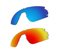 EZReplace Lenti di ricambio per occhiali da sole Oakley BXTR OO9280 (lenti polarizzate), adatte a montatura Oakley BXTR (blu ghiaccio + rosso fuoco)