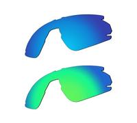 EZReplace Lenti di ricambio per occhiali da sole Oakley BXTR OO9280 (lenti polarizzate) - adatte per montatura Oakley BXTR (blu ghiaccio + verde primaverile)