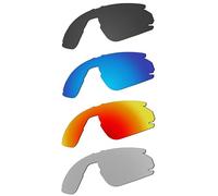 EZReplace Lenti di ricambio per occhiali da sole Oakley BXTR OO9280 (lenti polarizzate), compatibili con montatura Oakley BXTR (nero carbonio+blu ghiaccio+rosso fuoco+argento metallico)