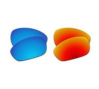 EZReplace Lenti di ricambio per occhiali da sole Oakley C Wire 2011 OO4046 (lenti polarizzate), Blu ghiaccio + rosso fuoco, Taglia unica