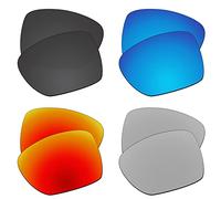 EZReplace Lenti di ricambio per occhiali da sole Oakley Catalyst OO9272 (lenti polarizzate), Carbon Black + Ice Blue + Fire Red + Metal Silver, Taglia unica