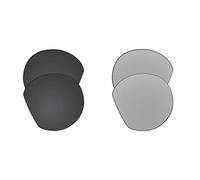 EZReplace Lenti di ricambio per occhiali da sole Oakley Clifden OO9440 (lenti polarizzate), compatibile con montatura Oakley Clifden (nero carbonio+argento metallico), Nero di carbonio e argento del