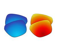 EZReplace Lenti di ricambio per occhiali da sole Oakley Crossrange Patch (lenti polarizzate) - Adatto per Oakley Crossrange Patch Frame (blu ghiaccio+rosso fuoco), Blu ghiaccio + rosso fuoco, Taglia