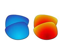 EZReplace Lenti di ricambio per occhiali da sole Oakley Elmont M OO4119-58mm (lenti polarizzate) - Adatto per Oakley Elmont M Frame (blu ghiaccio+rosso fuoco), Blu ghiaccio + rosso fuoco, Taglia unica