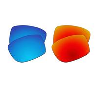 EZReplace Lenti di ricambio per occhiali da sole Oakley Gibston OO9449 (lenti polarizzate) - Adatto per Oakley Gibston Frame (Ice Blue+Fire Red), Blu ghiaccio + rosso fuoco, Taglia unica