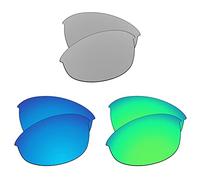 EZReplace Lenti di ricambio per occhiali da sole Oakley Half Jacket 2.0 OO9144 (lenti polarizzate), Metallo argento + blu ghiaccio + verde primavera, Taglia unica