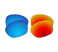 EZReplace Lenti di ricambio per occhiali da sole Oakley Latch OO9265 (lenti polarizzate), Blu ghiaccio + rosso fuoco, Taglia unica
