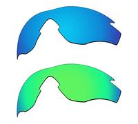 EZReplace Lenti di ricambio per occhiali da sole Oakley M2 Frame OO9212 (lenti polarizzate), Blu ghiaccio + Verde Primavera, Taglia unica