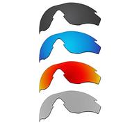 EZReplace Lenti di ricambio per occhiali da sole Oakley M2 Frame OO9212 (lenti polarizzate), Carbon Black + Ice Blue + Fire Red + Metal Silver, Taglia unica
