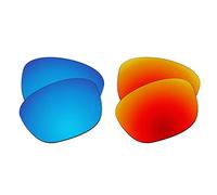EZReplace Lenti di ricambio per occhiali da sole Oakley Manorburn OO9479 (lenti polarizzate) - Adatto per montatura Oakley Manorburn (blu ghiaccio+rosso fuoco), Blu ghiaccio + rosso fuoco, Taglia