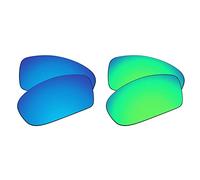 EZReplace Lenti di ricambio per occhiali da sole Oakley Nanowire 4.0 (lenti polarizzate) - adatte per montatura Oakley Nanowire 4.0 (blu ghiaccio + verde primaverile), Blu ghiaccio + verde primavera,