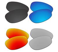 EZReplace Lenti di ricambio per occhiali da sole Oakley New Whisker OO4141 (lenti polarizzate) - Adatto per montatura Oakley New Whisker (nero carbonio+blu ghiaccio+rosso fuoco+metallo argento),