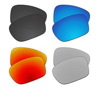 EZReplace Lenti di ricambio per occhiali da sole Oakley Portal X OO9460 (lenti polarizzate) - Adatto per Oakley Portal X Frame (nero carbonio+blu ghiaccio+rosso fuoco+metallo argento), Carbon Black +