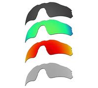 EZReplace Lenti di ricambio per occhiali da sole Oakley Radar EV Path OO9208 (lenti polarizzate), Carbon Black + Spring Green + Fire Red + Metal Silver, Taglia unica