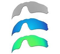 EZReplace Lenti di ricambio per occhiali da sole Oakley Radar EV Path OO9208 (lenti polarizzate), Metallo argento + blu ghiaccio + verde primavera, Taglia unica