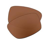 EZReplace Lenti di ricambio per occhiali da sole Oakley Square Wire 2 2014 OO4075 (lenti polarizzate), Marrone granato., Taglia unica
