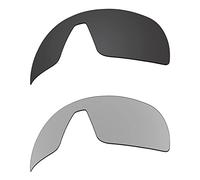 EZReplace Lenti di ricambio per occhiali da sole Oakley Sutro S OO9462 (lenti polarizzate) - Adatto Oakley Sutro S Frame (nero carbonio+argento metallico), Nero di carbonio e argento del metallo,