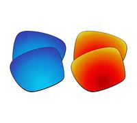 EZReplace Lenti di ricambio per occhiali da sole Oakley Sylas OO9448 (lenti polarizzate) - Adatto per Oakley Sylas telaio (blu ghiaccio+rosso fuoco), Blu ghiaccio + rosso fuoco, Taglia unica