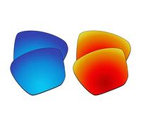 EZReplace Lenti di ricambio per occhiali da sole Oakley Targetline OO9397 (lenti polarizzate) - Adatto per montatura Oakley Targetline (blu ghiaccio+rosso fuoco), Blu ghiaccio + rosso fuoco, Taglia