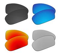 EZReplace Lenti di ricambio per occhiali da sole Oakley Turbine OO9263 (lenti polarizzate), Carbon Black + Ice Blue + Fire Red + Metal Silver, Taglia unica