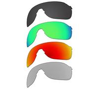 EZReplace Lenti di ricambio per occhiali Oakley EVZero Stride OO9386 (lenti polarizzate) - Adatto Oakley EVZero Stride Frame (carbonio nero+verde primaver rosso fuoco+metallo argento), Carbon Black