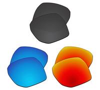 EZReplace Lenti di ricambio per occhiali Oakley Portal OO9446 (lenti polarizzate) - Adatto per Oakley Portal Frame (nero carbonio+blu ghiaccio+rosso fuoco), Nero di carbonio, blu ghiaccio + rosso