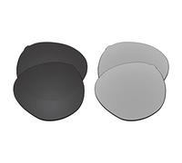 EZReplace Lenti di ricambio per occhiali Oakley Spindrift OO9474 (lenti polarizzate) - Adatto per montatura Oakley Spindrift (nero carbonio+argento metallico), Nero di carbonio e argento del metallo,