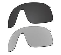 EZReplace Lenti di ricambio per occhiali Oakley Sutro Lite OO9463 (lenti polarizzate), compatibile con montatura Oakley Sutro Lite (nero carbonio+argento metallico), Nero di carbonio e argento del