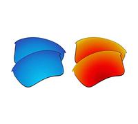 EZReplace Occhiali di ricambio per occhiali da sole Oakley Half Jacket 2.0 XL OO9144 (occhiali polarizzati) - adatti per Oakley Half Jacket 2.0 XL telaio (blu ghiaccio + rosso fuoco)