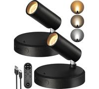 EZVALO Faretti per interni con telecomando, 5500 mAh, luci per immagini ricaricabili, montanti wireless con timer e dimmerabile, 3 CCT, illuminazione d'accento per piante, arte, pittura, galleria