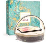 EZVALO Lampada da Comodino, con 10W Ricarica Wireless Audio Bluetooth, Camera da Letto Regolabile 3 Livelli Luminosità Touch, Luce Notturna da Letto Soggiorno Ufficio, Regalo per San Valentino