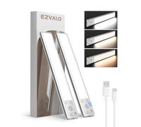 EZVALO Luce Armadio,Barra LED Sottopensile,20cm (2 Pezzi) 62 LED, 1600mAh,3 Temperature Regolabili,Dimmerabile Con Sensore Di Movimento 3 Modalità, Senza Fili Per Guardaroba、Cucina、Corridoio