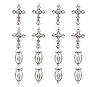 EZVFIRPDFZ 100 ciondoli in legno a forma di crocifisso con crocifisso stampato in legno tinto, ciondoli religiosi da 32,5 a 33,5 mm, per uomini e donne, fai da te per la creazione di collane pasquali