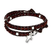 EZVFIRPDFZ Bracciale rosario avvolgente per uomini e donne, ciondolo a forma di croce in legno a forma di scala