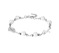 EZVFIRPDFZ Bracciale rosario da donna: rosario cristiano con croce e perline braccialetto regolabile con medaglia di San Benedetto gioielli religiosi regali