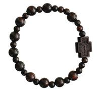 EZVFIRPDFZ Bracciale rosario in legno di giuggiola, 8 mm
