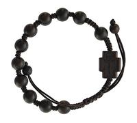 EZVFIRPDFZ Bracciale rosario regolabile in legno di giuggiola, 8 mm