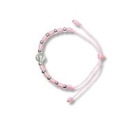 EZVFIRPDFZ Bracciale Rosario San Benedetto in metallo e cordino regolabile - Protezione e benedizione - Design religioso per uomo e donna Pulsera Denario Medalla de San Benito (rosso)