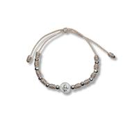 EZVFIRPDFZ Bracciale Rosario San Benedetto in metallo e cordino regolabile - Protezione e benedizione - Design religioso per uomo e donna Pulsera Denario Medalla de San Benito (rosso)