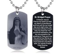 EZVFIRPDFZ Collana con piastrina per cani con dedica della Bibbia per Battesimo, con incisione cattolica, cristiana, comunione, cresima, rito regalo