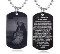 EZVFIRPDFZ Collana con piastrina per cani con dedica della Bibbia per Battesimo, con incisione cattolica, cristiana, comunione, cresima, rito regalo