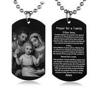 EZVFIRPDFZ Collana con piastrina per cani con dedica della Bibbia per Battesimo, con incisione cattolica, cristiana, comunione, cresima, rito regalo
