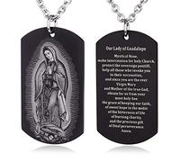 EZVFIRPDFZ Collana con piastrina per cani con dedica della Bibbia per Battesimo, con incisione cattolica, cristiana, comunione, cresima, rito regalo