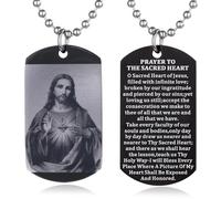 EZVFIRPDFZ Collana con piastrina per cani con dedica della Bibbia per Battesimo, con incisione cattolica, cristiana, comunione, cresima, rito regalo