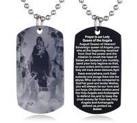 EZVFIRPDFZ Collana con piastrina per cani con dedica della Bibbia per Battesimo, con incisione cattolica, cristiana, comunione, cresima, rito regalo