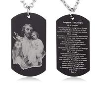 EZVFIRPDFZ Collana con piastrina per cani con dedica della Bibbia per Battesimo, con incisione cattolica, cristiana, comunione, cresima, rito regalo