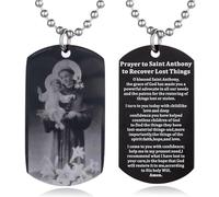 EZVFIRPDFZ Collana con piastrina per cani con dedica della Bibbia per Battesimo, con incisione cattolica, cristiana, comunione, cresima, rito regalo